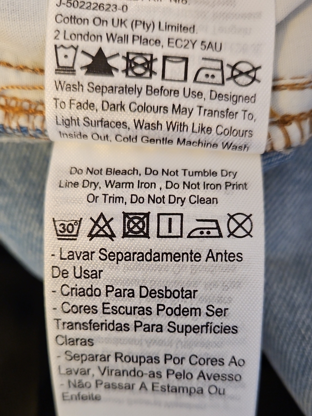 Cotton On 91 Straight Light Wash Jeans Size 26 New with tags - Picture 8 of 8